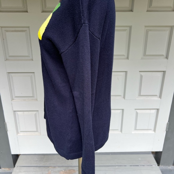 Talbots Lemon 🍋 Floral Crew Neck Sweater - Picture 4 of 7